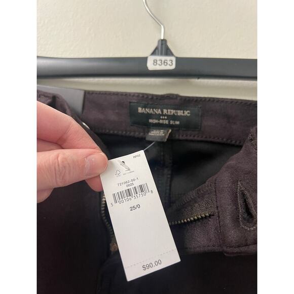 Banana Republic Brown Suede Like Material Sz 25/0 - Picture 3 of 3